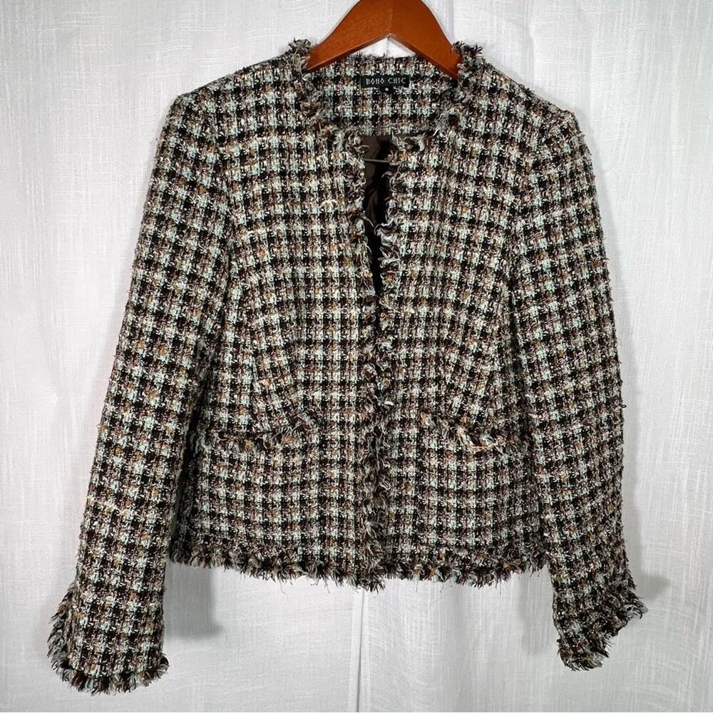 Boho Chic Tweed Style Jacket